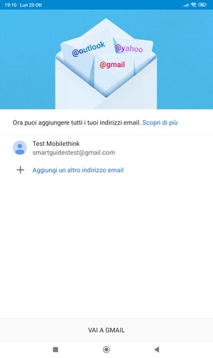 Seleziona VAI A GMAIL