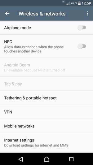 Select Tethering & portable hotspot