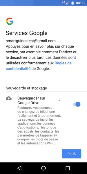 Sélectionnez PLUS