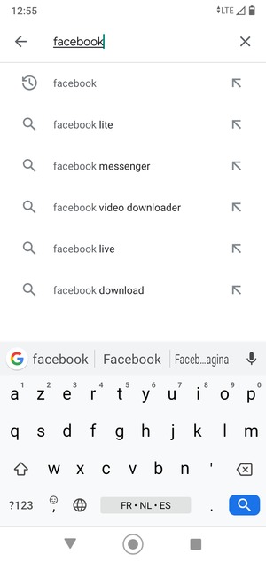Saisissez le nom de l'appli et sélectionnez Rechercher