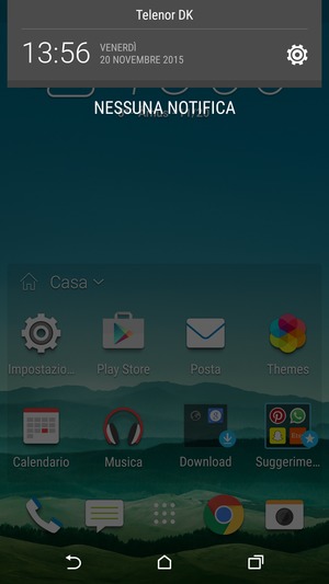 Scorri nuovamente verso il basso il menu in alto