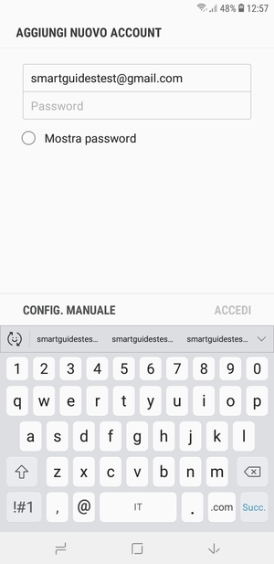 Inserisci il tuo indirizzo Gmail e seleziona Succ.