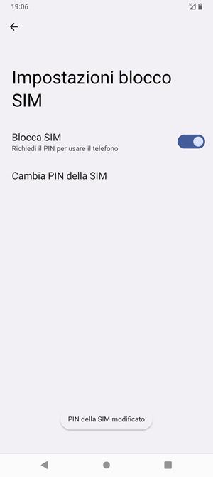 Il tuo PIN della SIM è stato modificato
