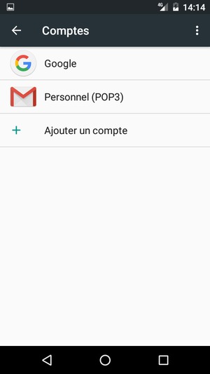 Sélectionnez Google
