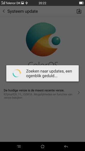 Wacht tot de zoekopdracht beëindigd is