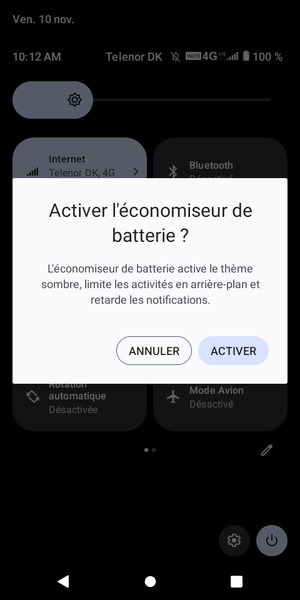 Sélectionnez ACTIVER