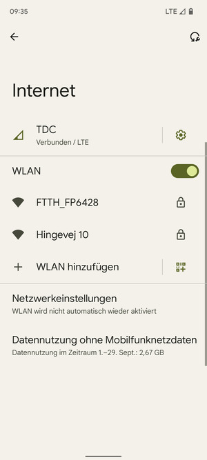 Wählen Sie das Wireless-Netzwerk, zu dem Sie eine Verbindung herstellen möchten