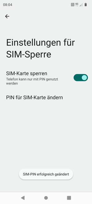 Ihre SIM-PIN wurde geändert