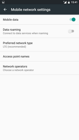 Select Access point names