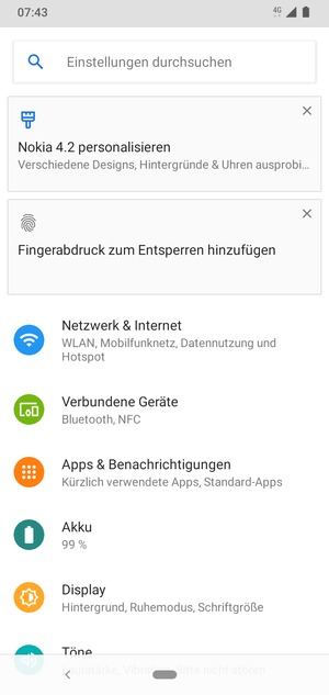 Wählen Sie Netzwerk & Internet