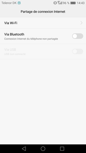 Sélectionnez Via Wi-Fi