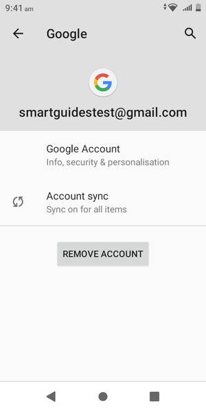 Select Account sync