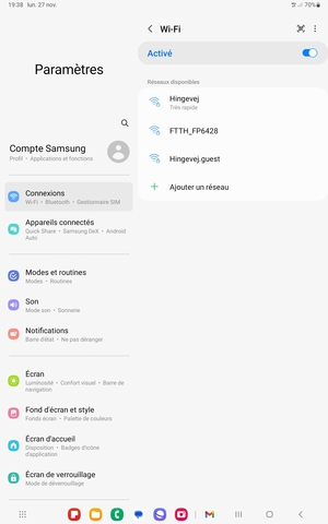 Sélectionnez le réseau sans fil auquel vous souhaitez vous connecter