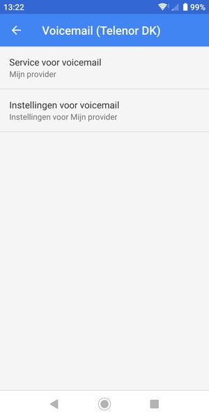 Selecteer Instellingen voor voicemail