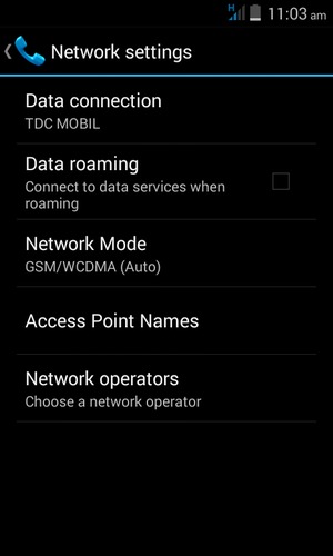 Select Access Point Names