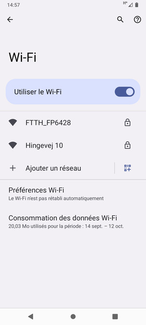 Sélectionnez le réseau sans fil auquel vous souhaitez vous connecter