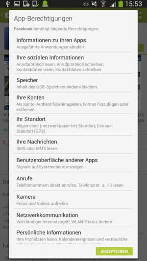 Wählen Sie AKZEPTIEREN