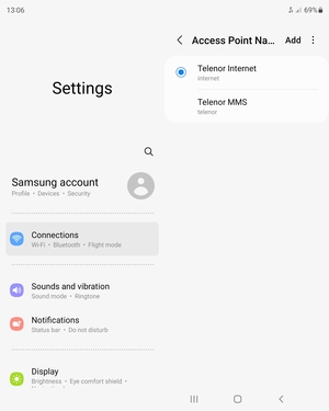 Select the Menu button