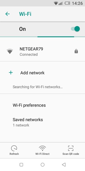 You are now connected to the Wi-Fi network