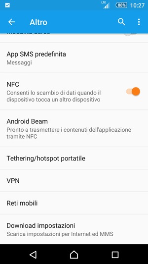 Seleziona Reti mobili