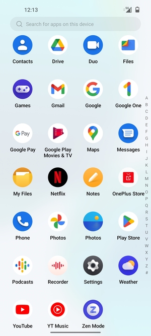Scroll to and select Settings