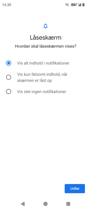 Vælg din foretrukne mulighed og vælg Udfør