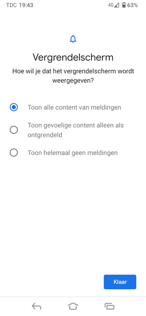 Selecteer uw voorkeursoptie en selecteer Klaar