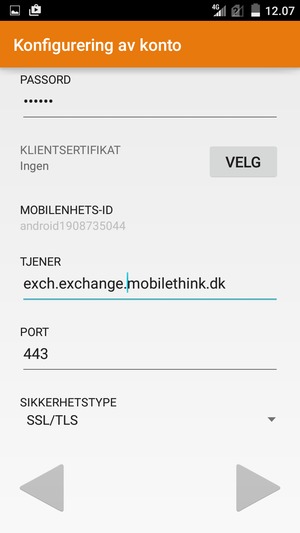 Bla ned og velg Neste