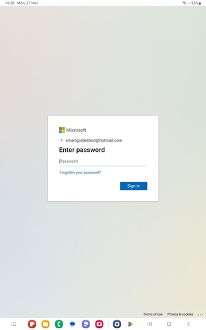 Enter your Password and select Sign in
