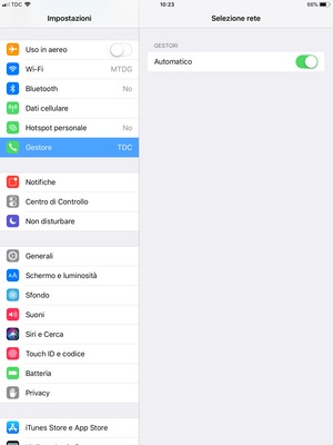 Per modificare la rete, in presenza di problemi, seleziona Gestore