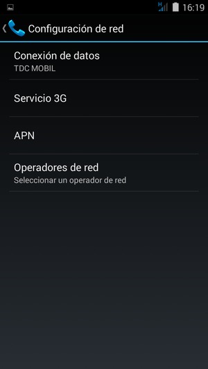 Seleccione Operadores de red