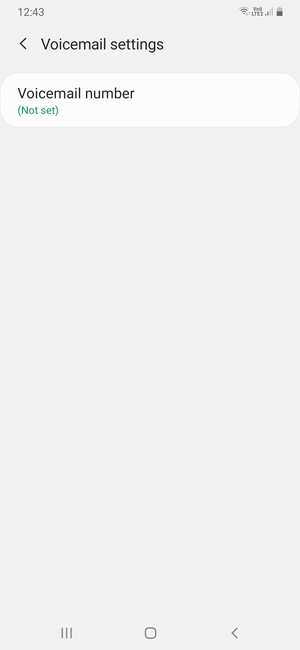 Select Voicemail number