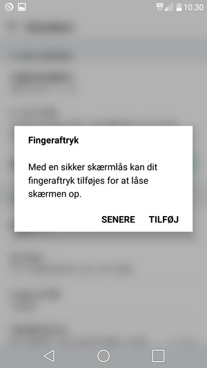 Vælg SENERE