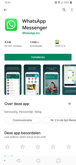 Selecteer Installeren