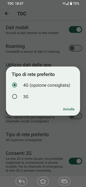 Seleziona la tua opzione preferita