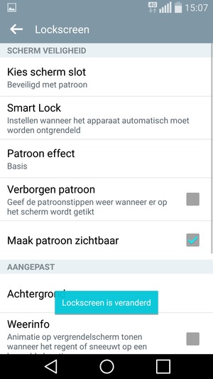 Selecteer de Terug-knop