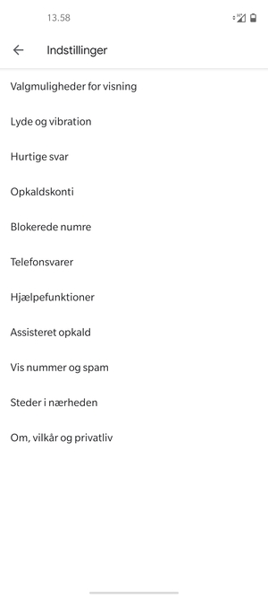 Vælg Telefonsvarer
