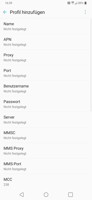 Geben Sie Internet-Informationen ein