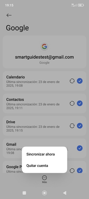 Seleccione Sincronizar ahora