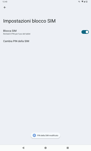 Il tuo PIN della SIM è stato modificato