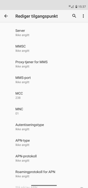 Bla ned og skriv inn MMS-informasjon