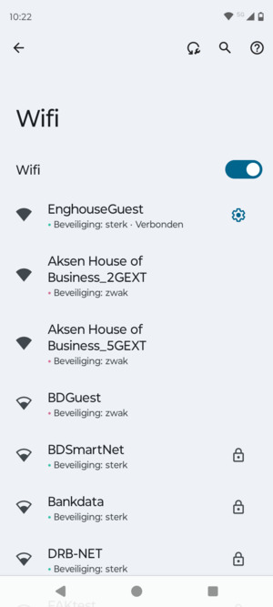 U bent nu verbonden met het WiFi-netwerk
