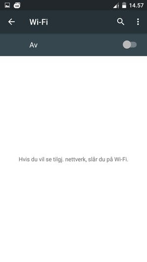 Slå på Wi-Fi