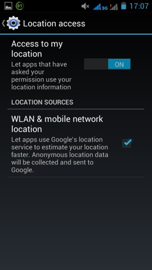 Turn off Access to my location