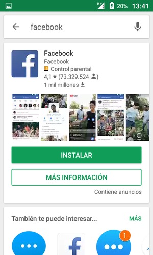 Seleccione la aplicación