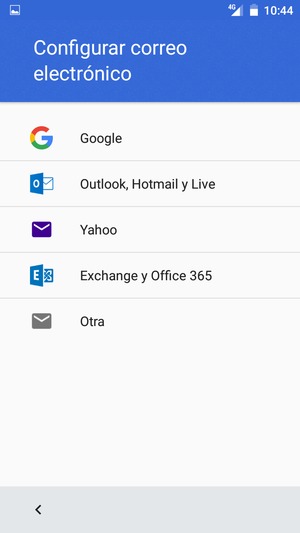 Seleccione Outlook, Hotmail y Live