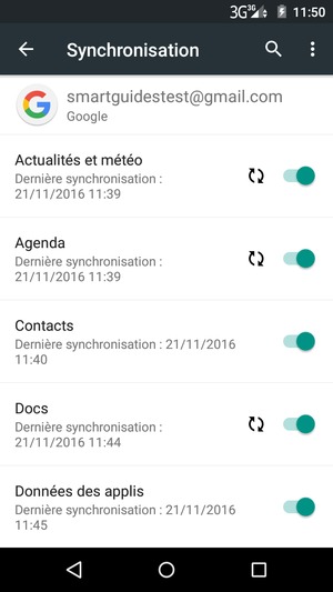 Sélectionnez le bouton du Menu
