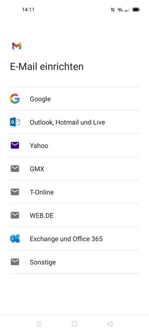 Wählen Sie Exchange und Office 365