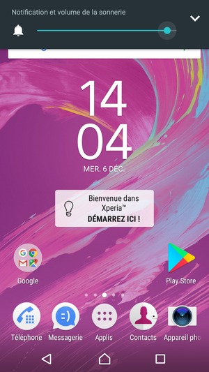Maintenir appuyé pour baisser le volume au niveau requis