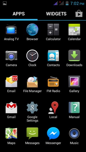Scroll to and select Messages
